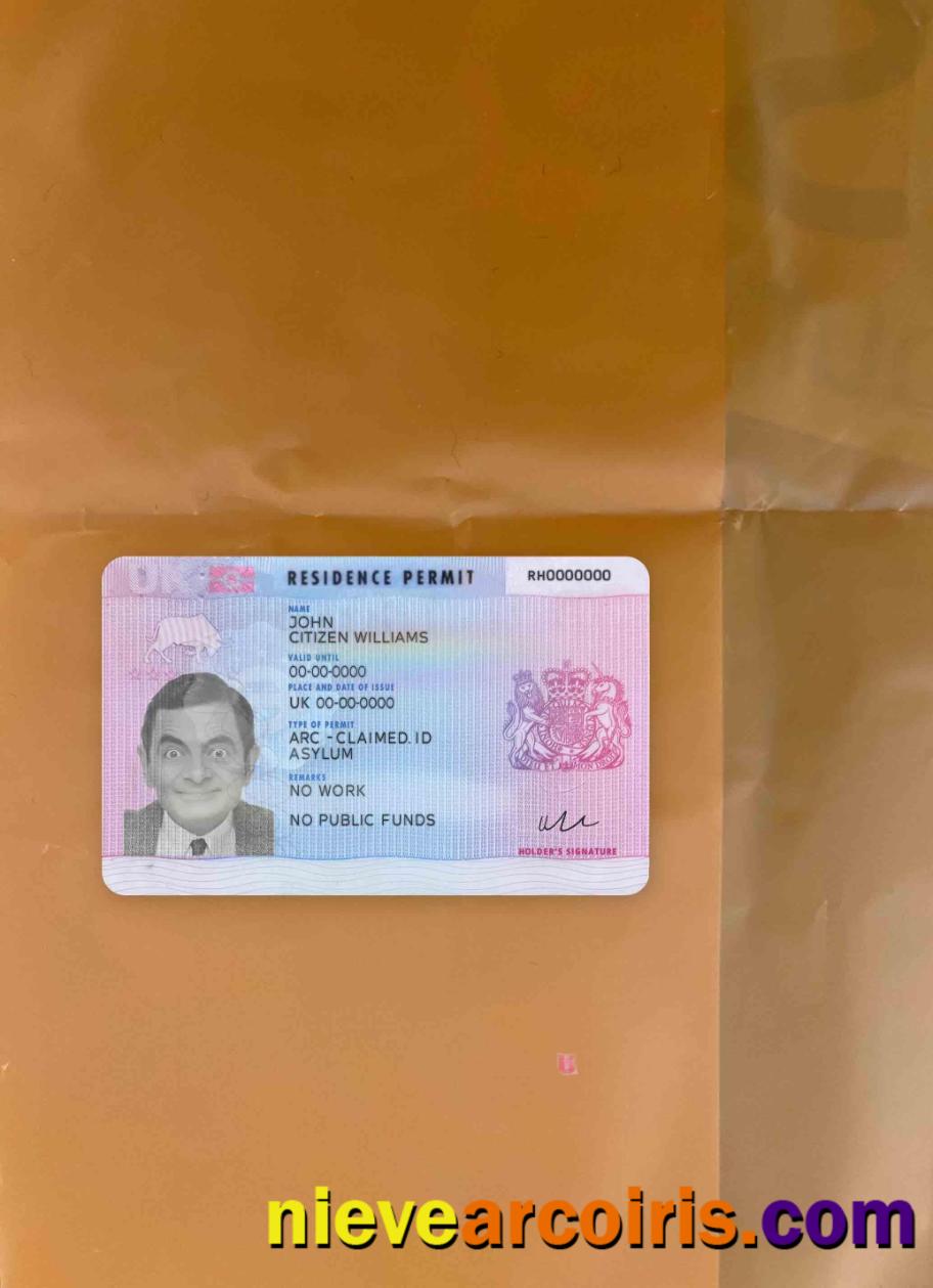 United Kingdom residence permit version 2 photolook